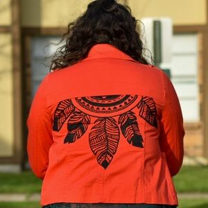 Painted denim jacket